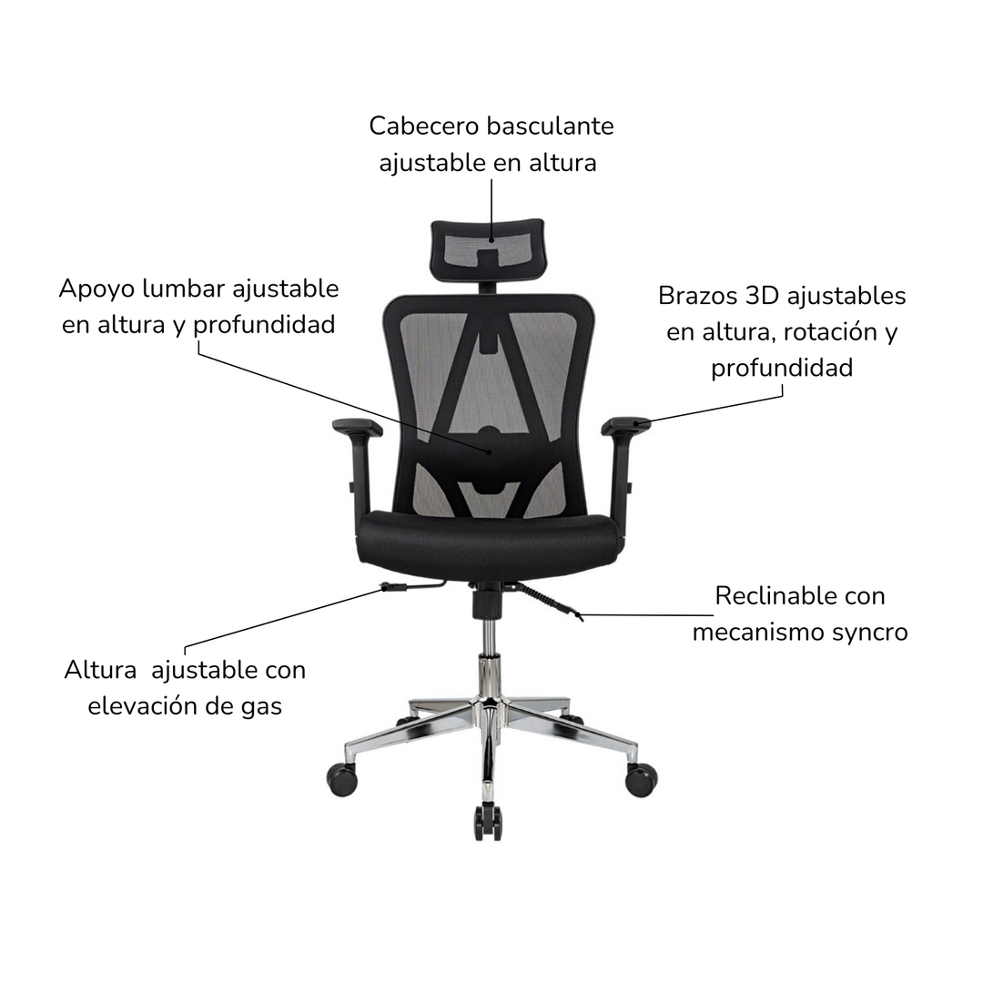 Silla de Oficina Presidente Nairobi Premium