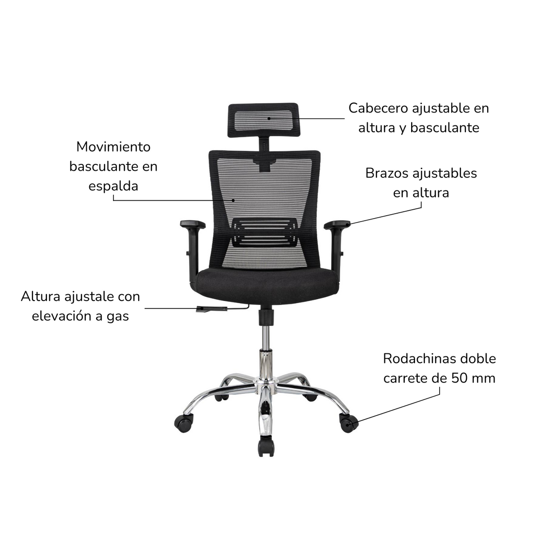 Silla de Oficina Presidente Praga Premium