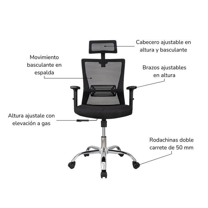 Silla de Oficina Presidente Praga Premium