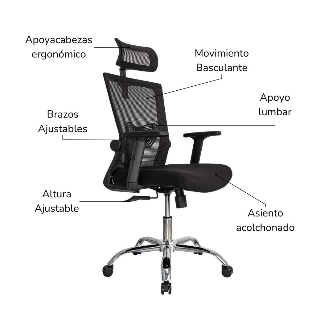 Silla de Oficina Presidente Delphi 1 Premium