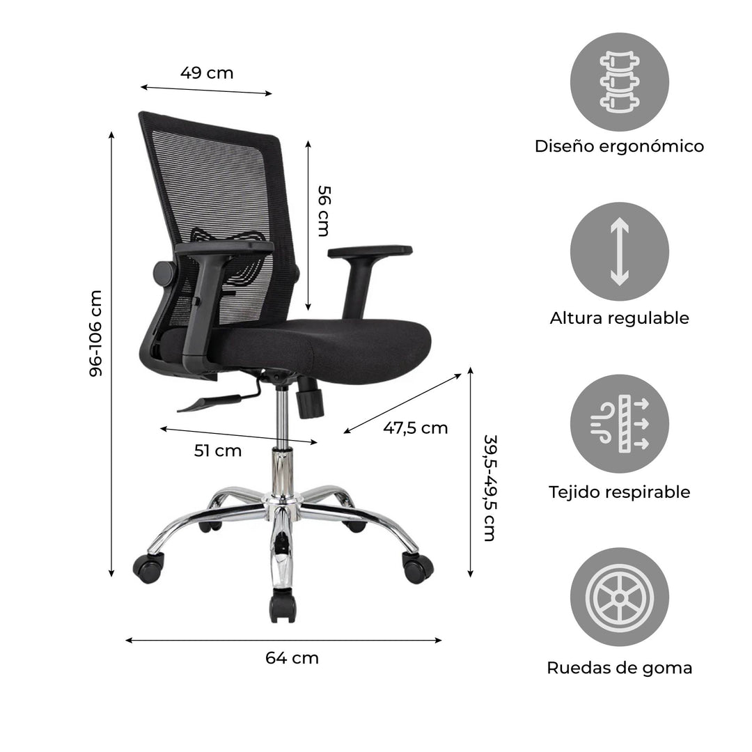 Silla de Oficina Gerente Delphi 1 Basculante Premium