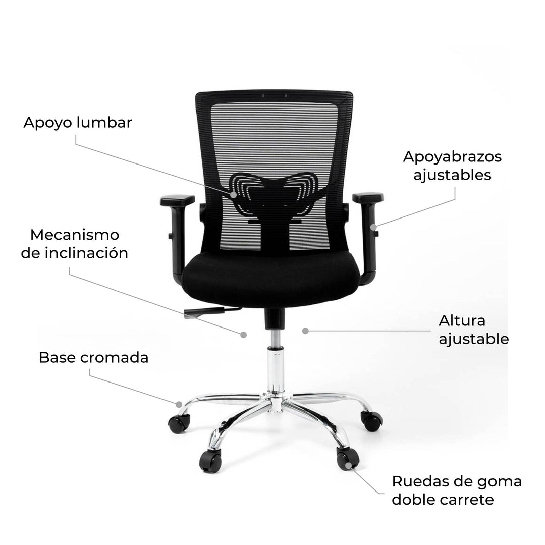 Silla de Oficina Gerente Delphi 1 Basculante Premium