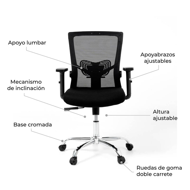 Silla de Oficina Gerente Delphi 1 Basculante Premium
