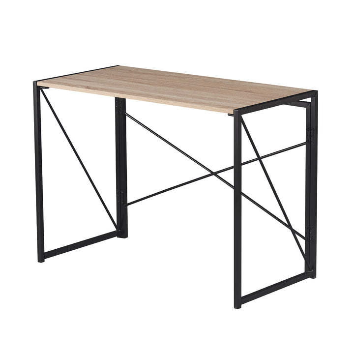Escritorio Plegable con Base Metálica Negra