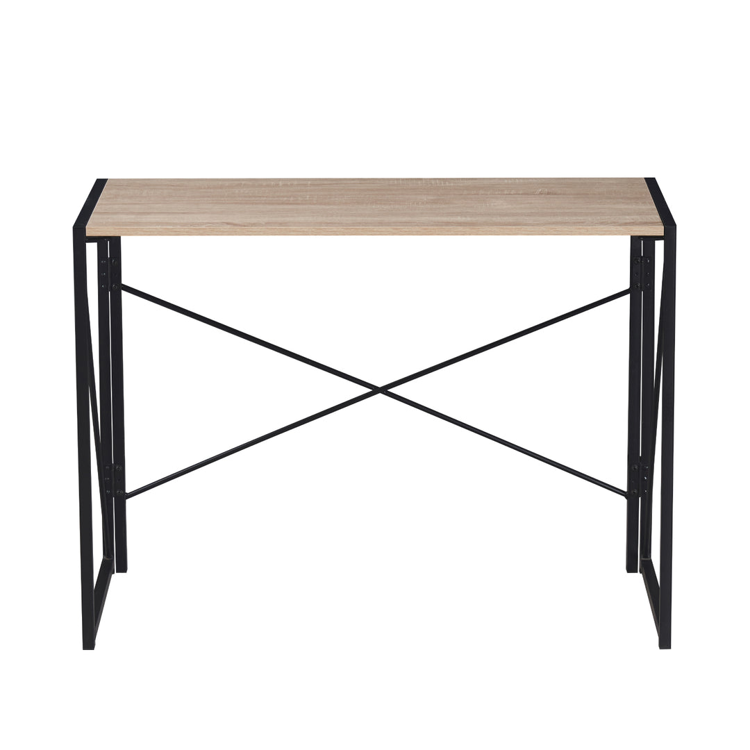 Escritorio Plegable con Base Metálica Negra