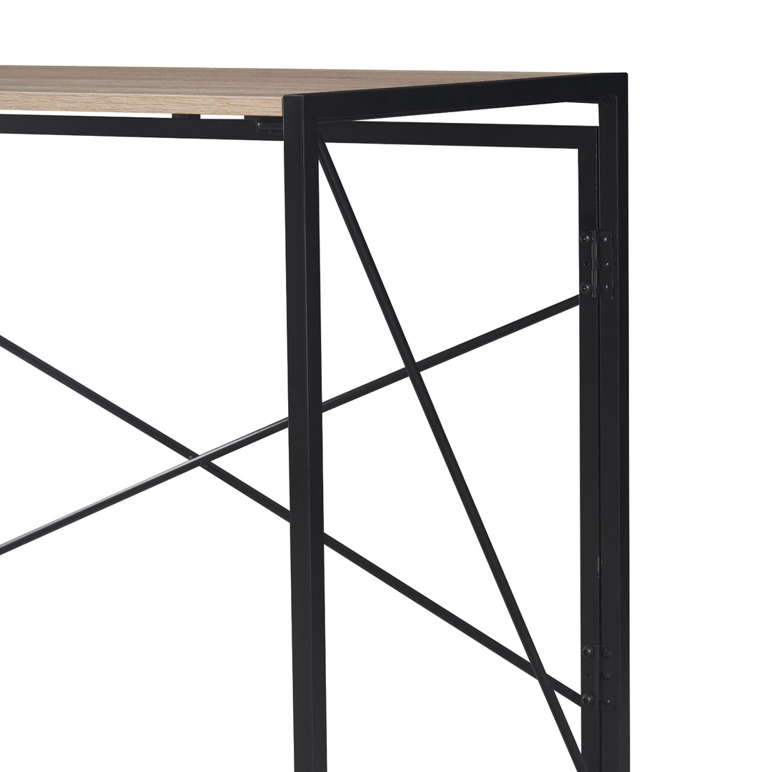 Escritorio Plegable con Base Metálica Negra