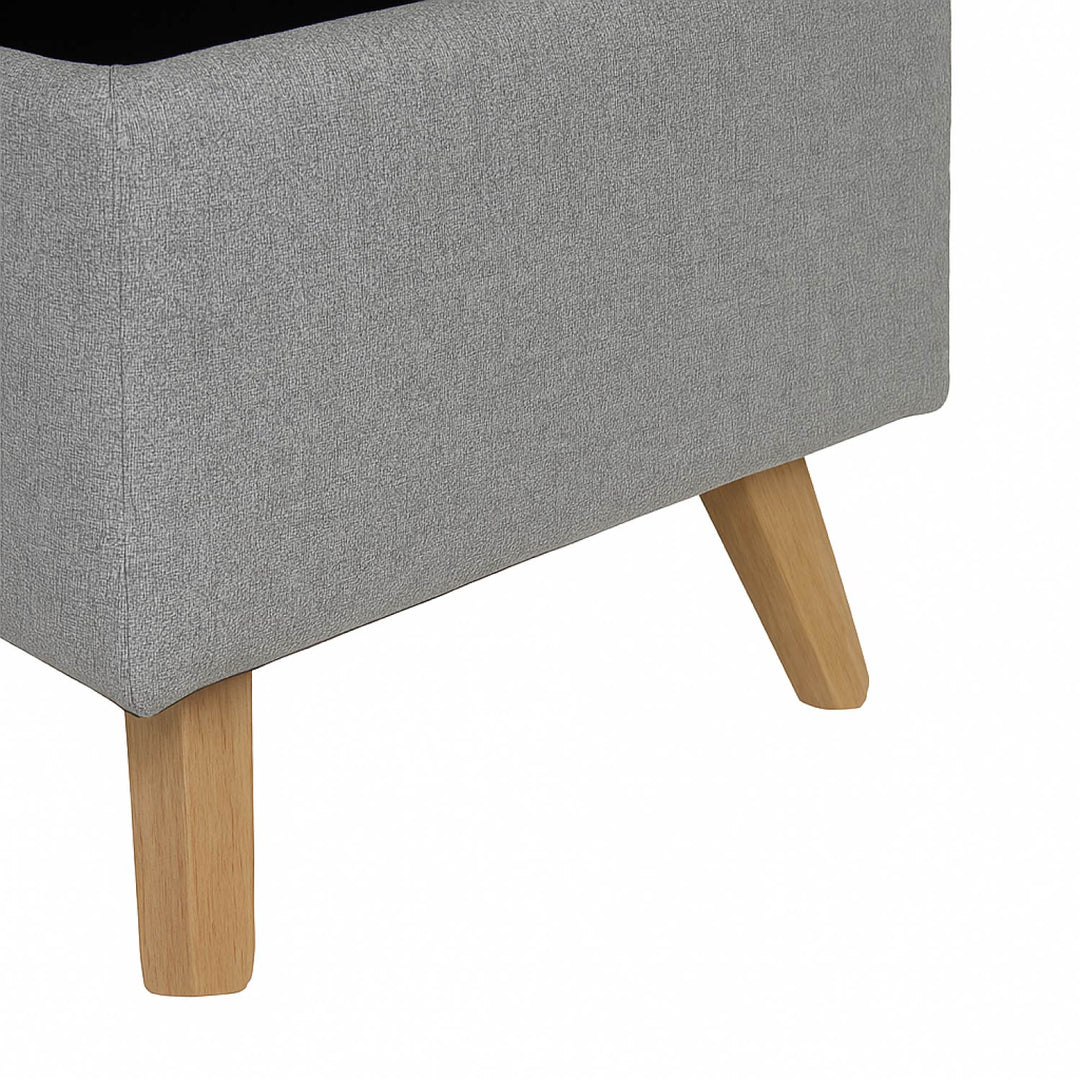 Banco Baul Tapizado Gris