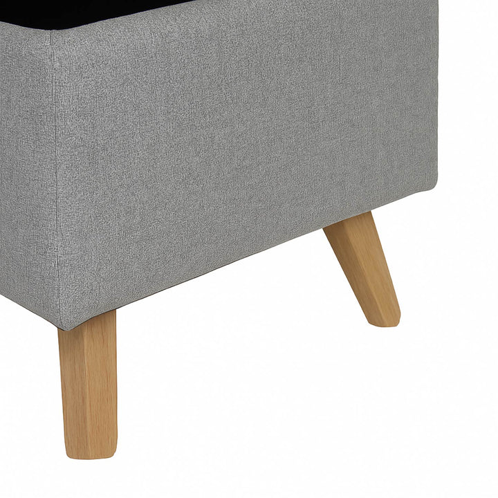 Banco Baul Tapizado Gris