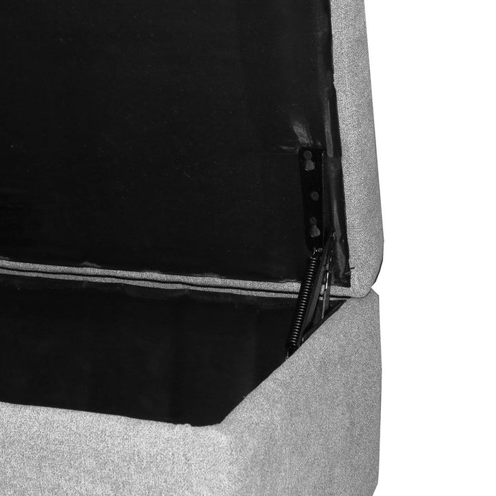 Banco Baul Tapizado Gris