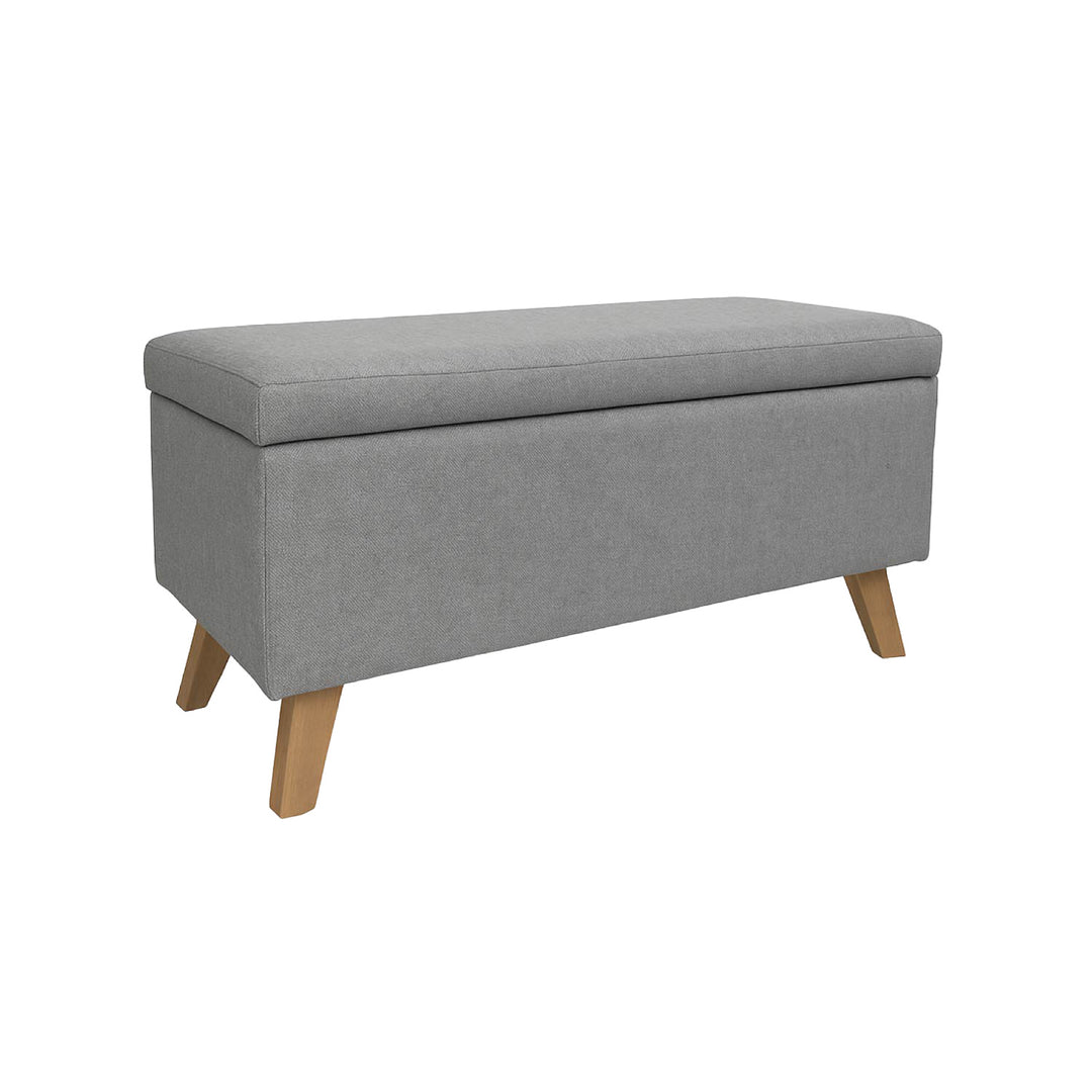 Banco Baul Tapizado Gris