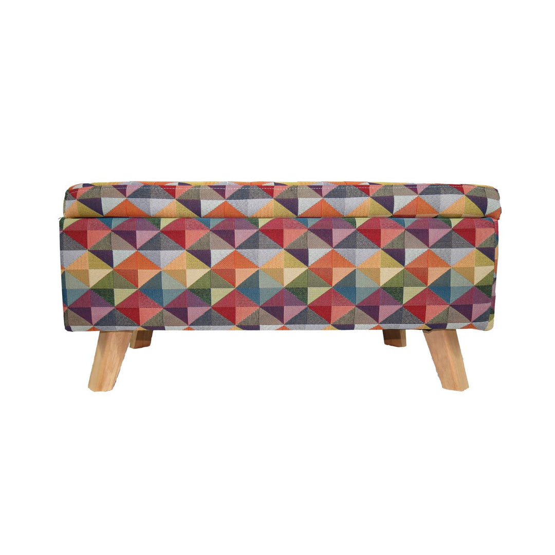 Banco Baul Tapizado Multicolor