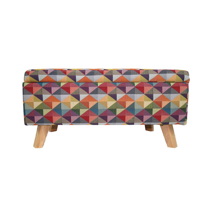 Banco Baul Tapizado Multicolor