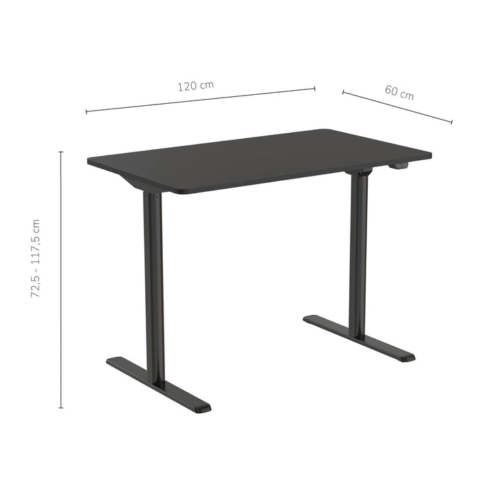 Escritorio Eléctrico Ajustable en Altura Negro