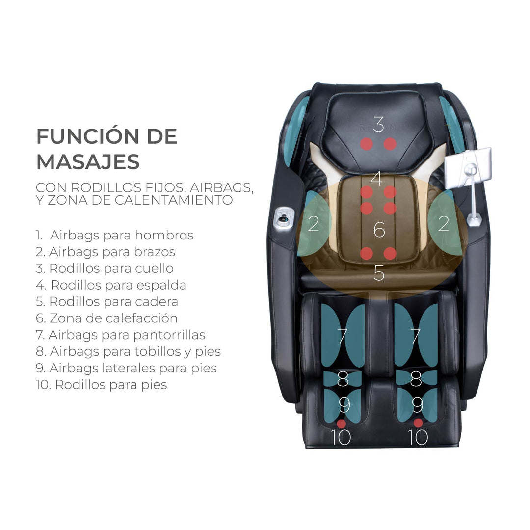 Sillón Masajeador Eléctrico R-3000 Reclinable