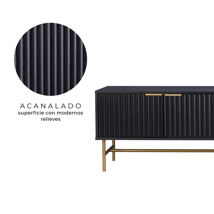 Mueble de TV Moderno Queens Negro