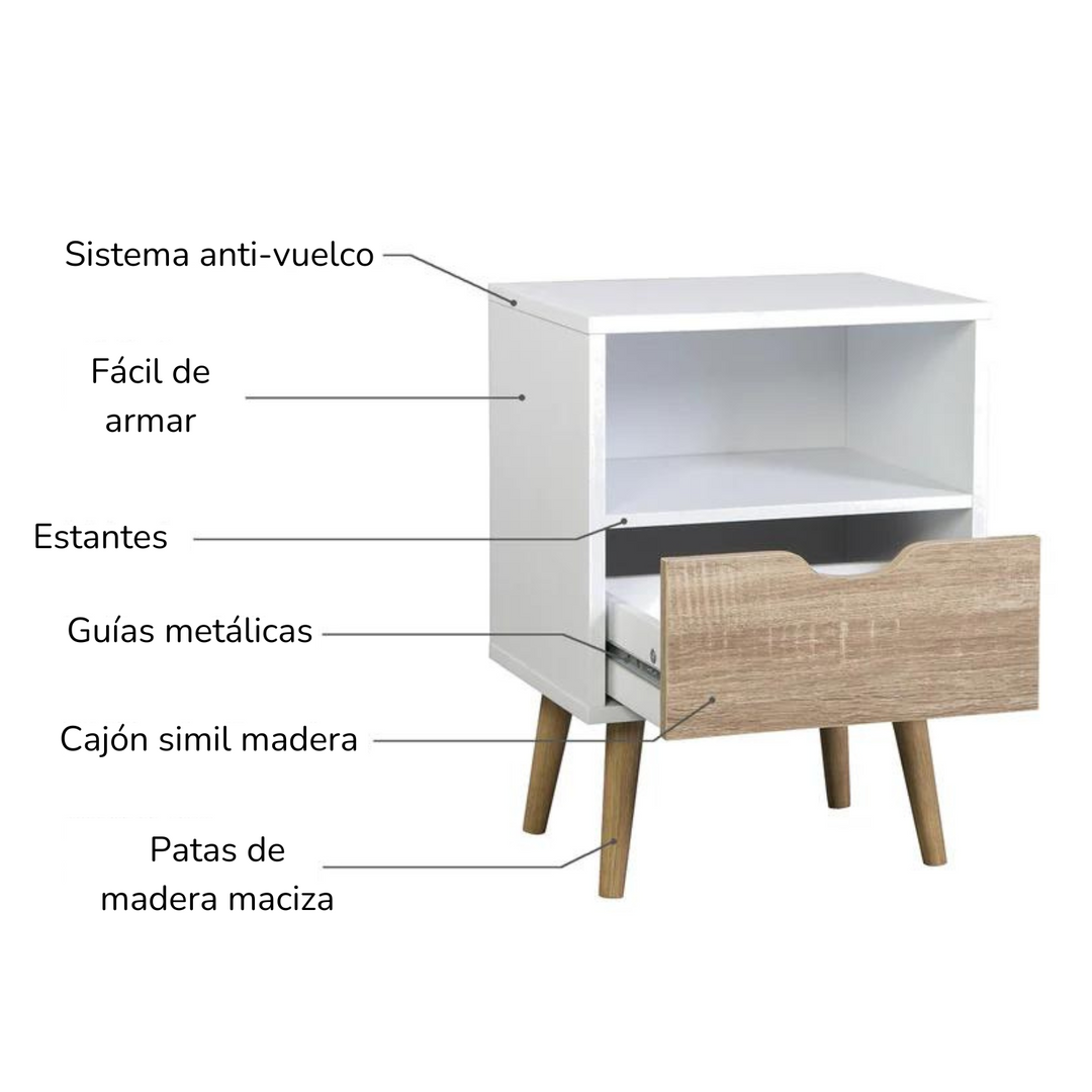 Mesa de Noche Tromso Nórdica