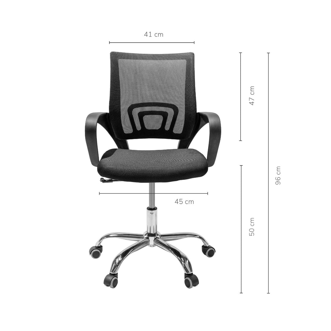 Silla de Oficina Ejecutiva Mesh con Base Cromada