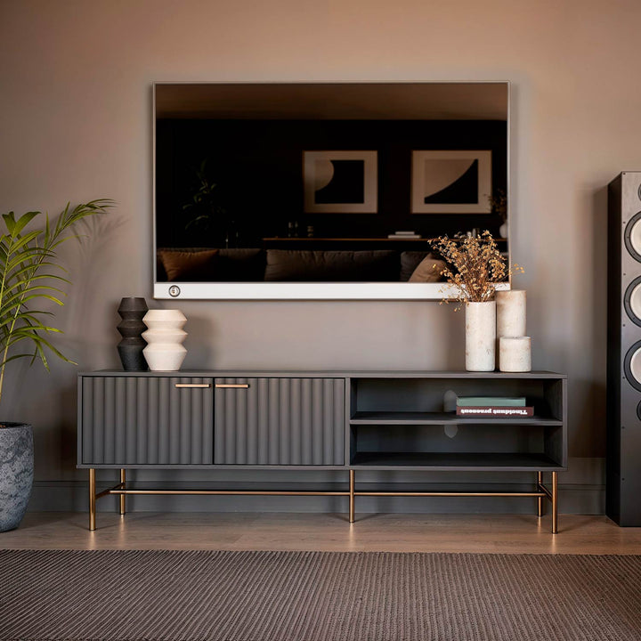 Mueble de TV Moderno Queens Negro