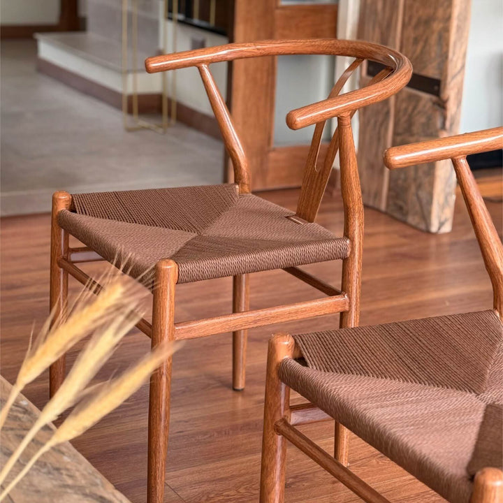 Set 2 Sillas de Comedor Makati Estilo Wishbone
