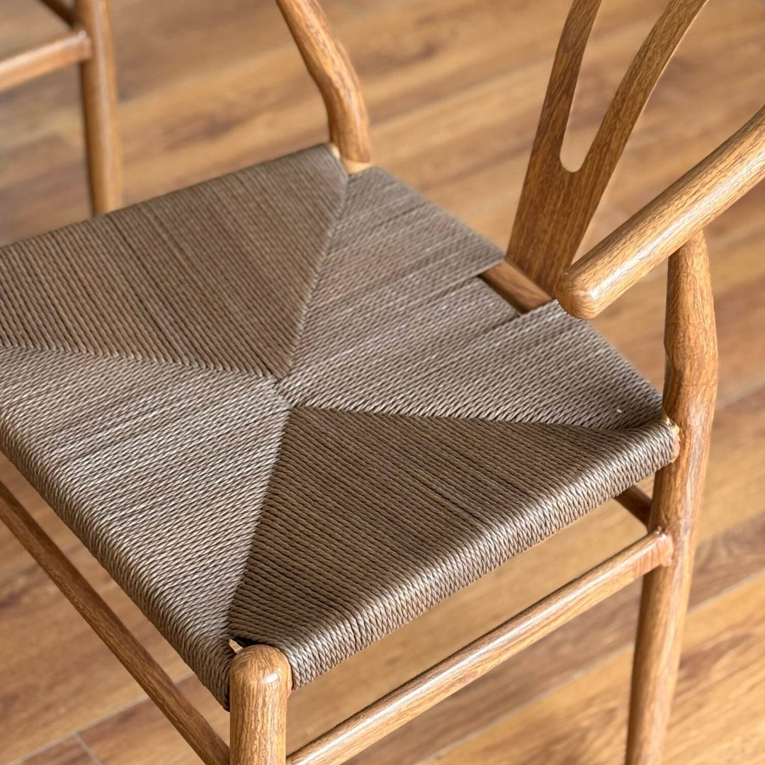 Set 2 Sillas de Comedor Makati Estilo Wishbone