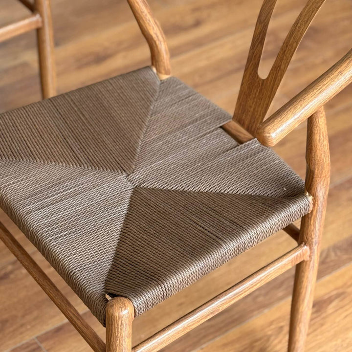 Set 2 Sillas de Comedor Makati Estilo Wishbone